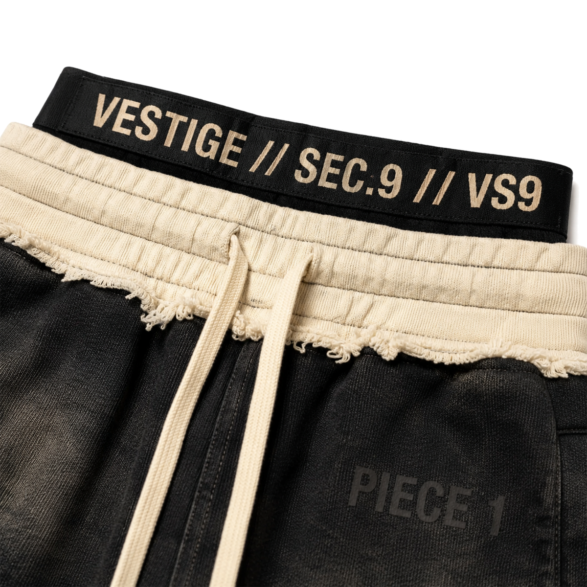 VESTIGE // SEC.9 — "PIECE 1" Distressed Shorts