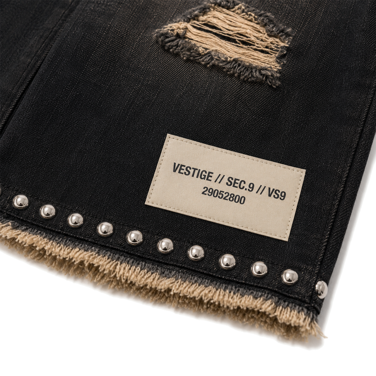 VESTIGE // SEC.9 — "PIECE 1" Distressed Shorts